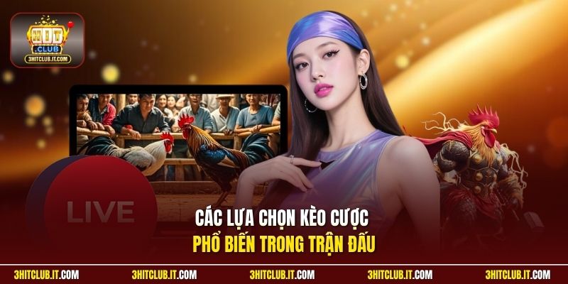 Các lựa chọn kèo cược phổ biến trong trận đấu